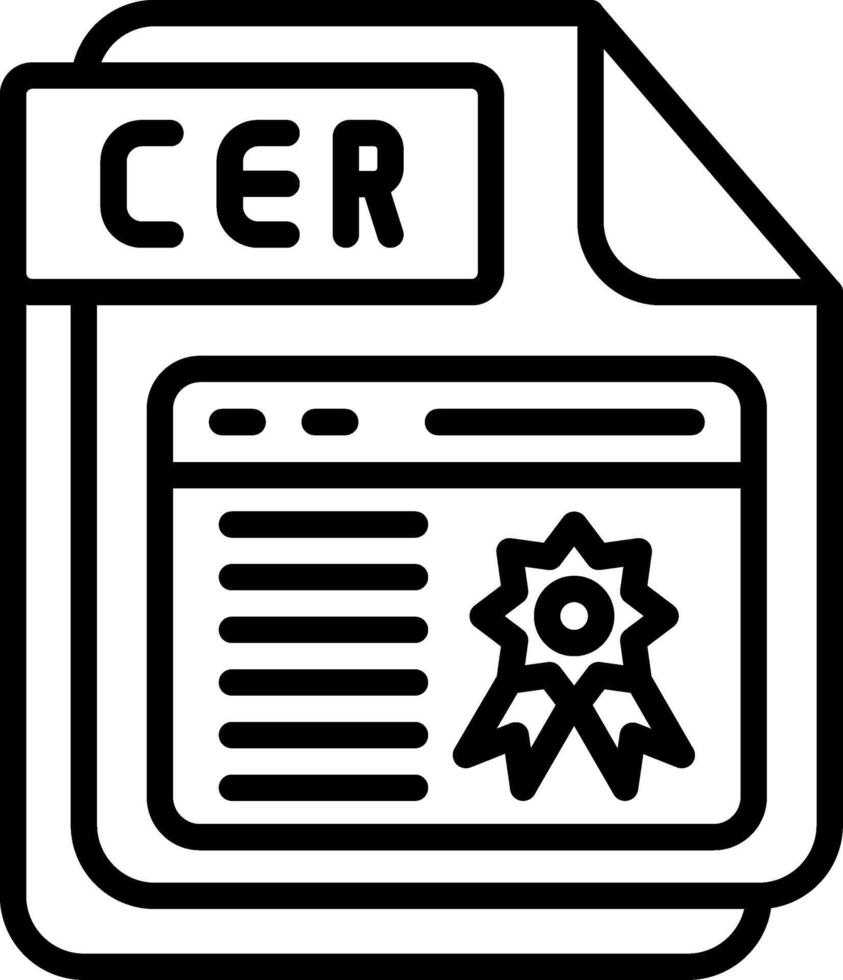 CER Line Icon Design vector