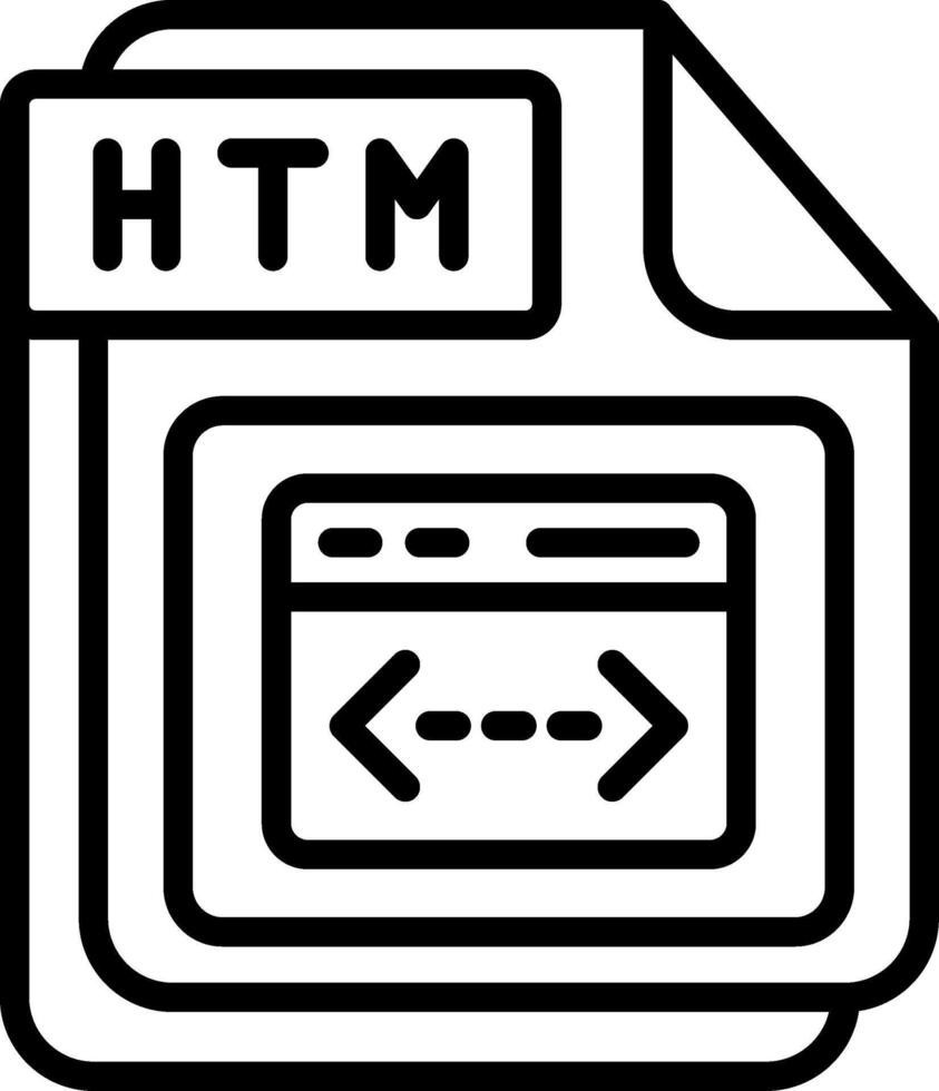 HTM Line Icon Design vector