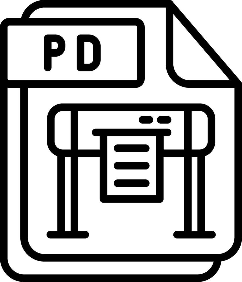 PD Line Icon Design vector
