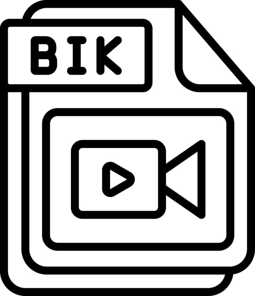 BIK Line Icon Design vector