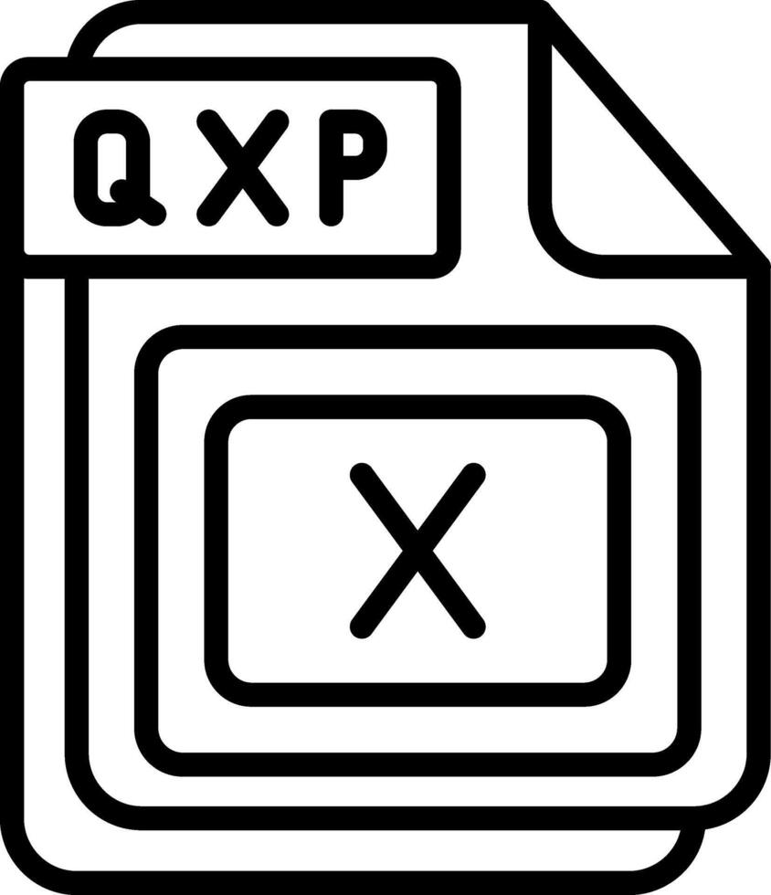 QXP Line Icon Design vector