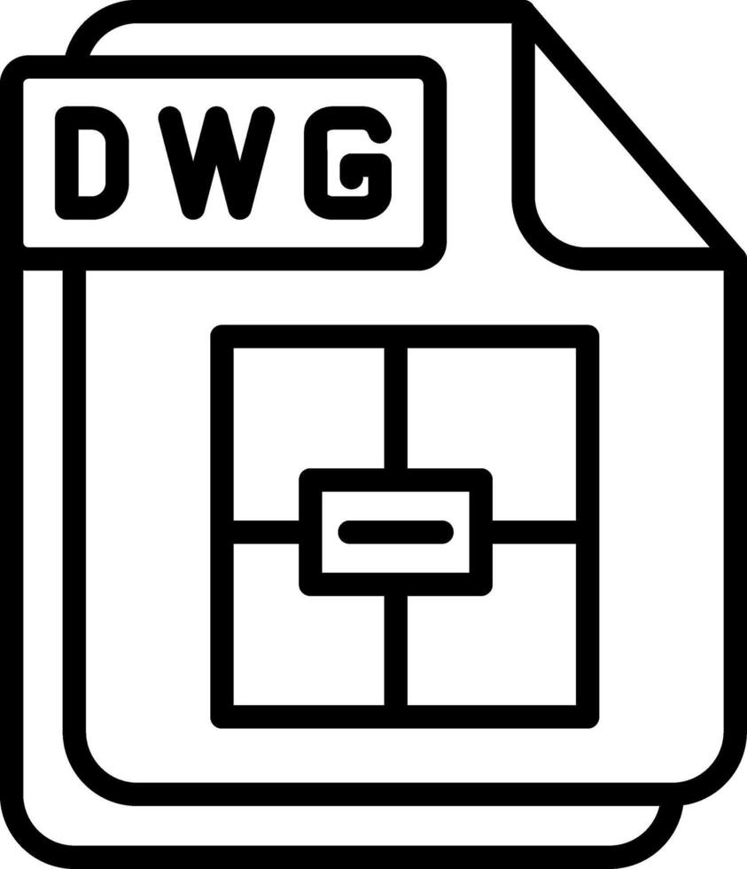DWG Line Icon Design vector