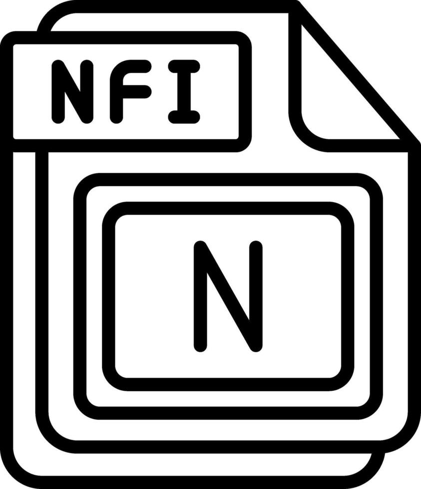 NFI Line Icon Design vector