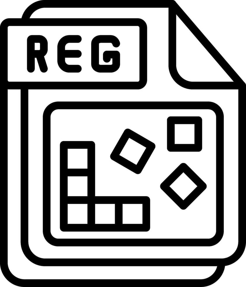 REG Line Icon Design vector