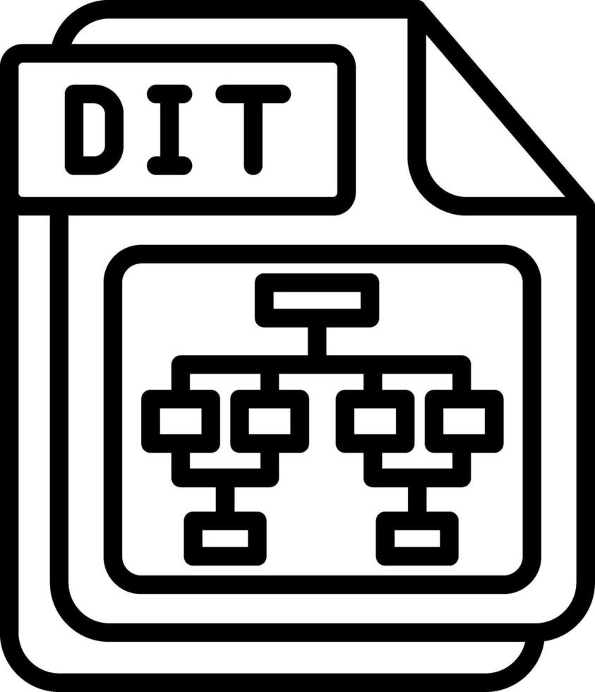 DIT Line Icon Design vector