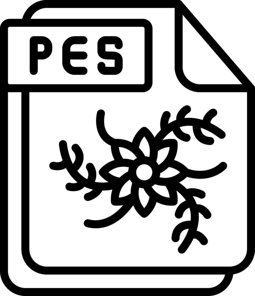 PES Line Icon Design vector
