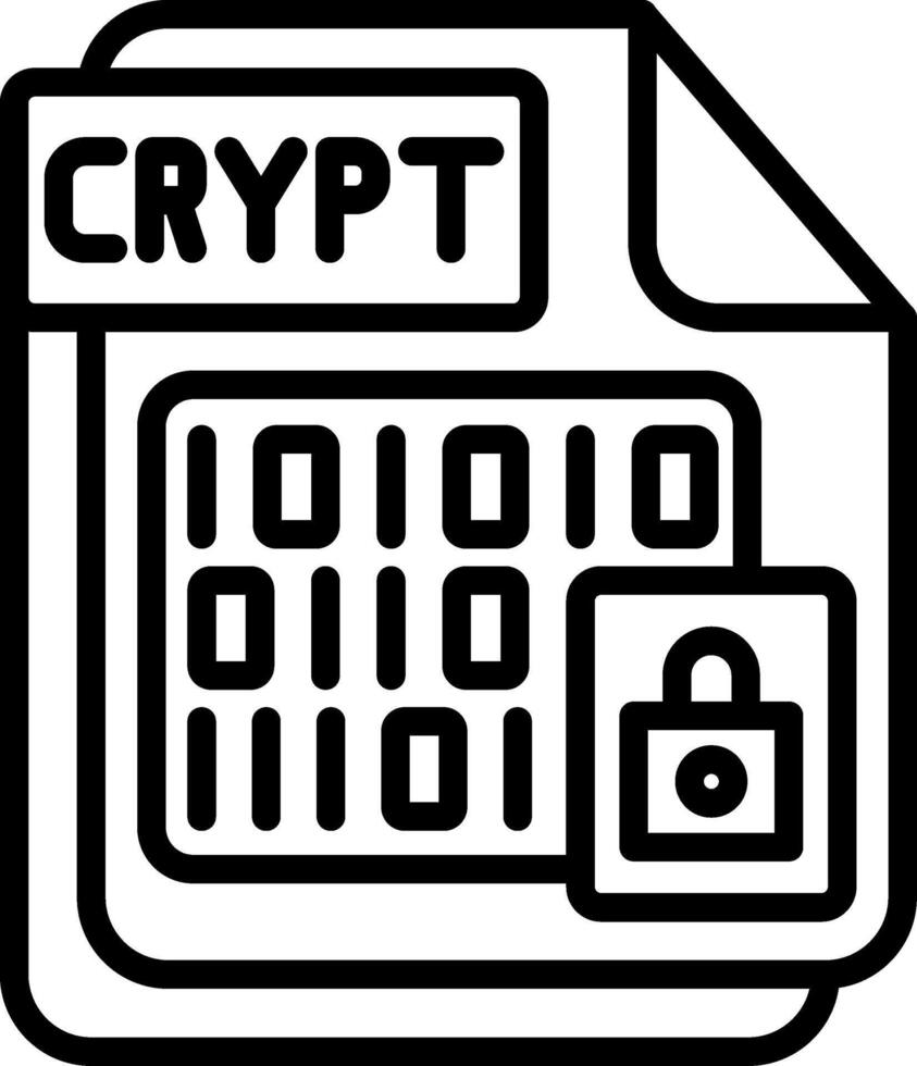 CRYPT Line Icon Design vector