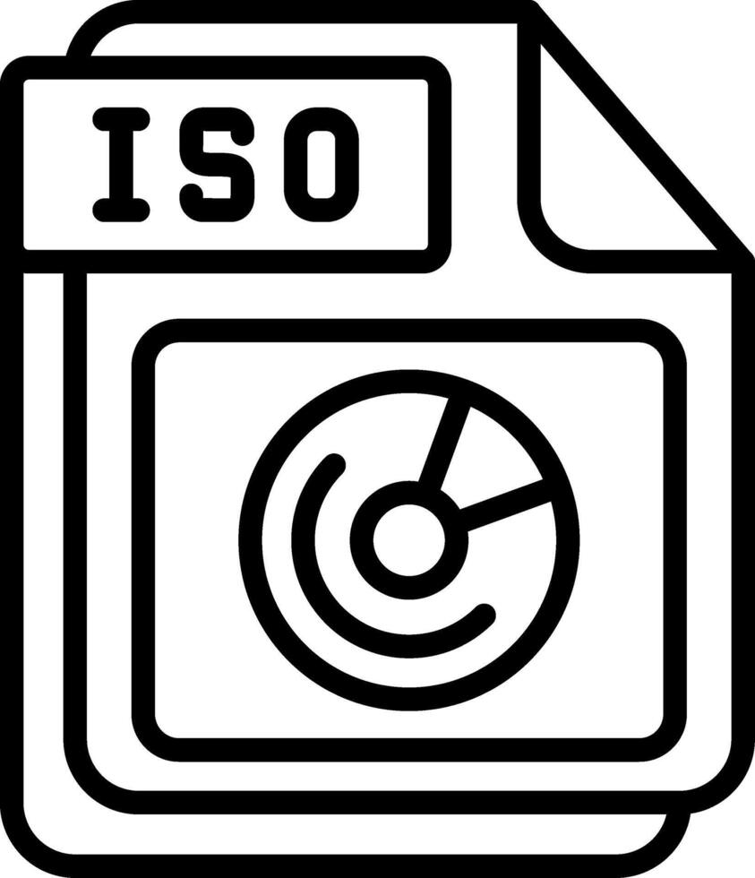 ISO Line Icon Design vector