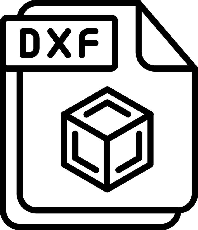 DXF Line Icon Design vector