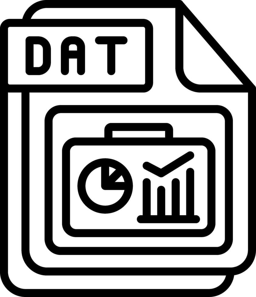 DAT Line Icon Design vector
