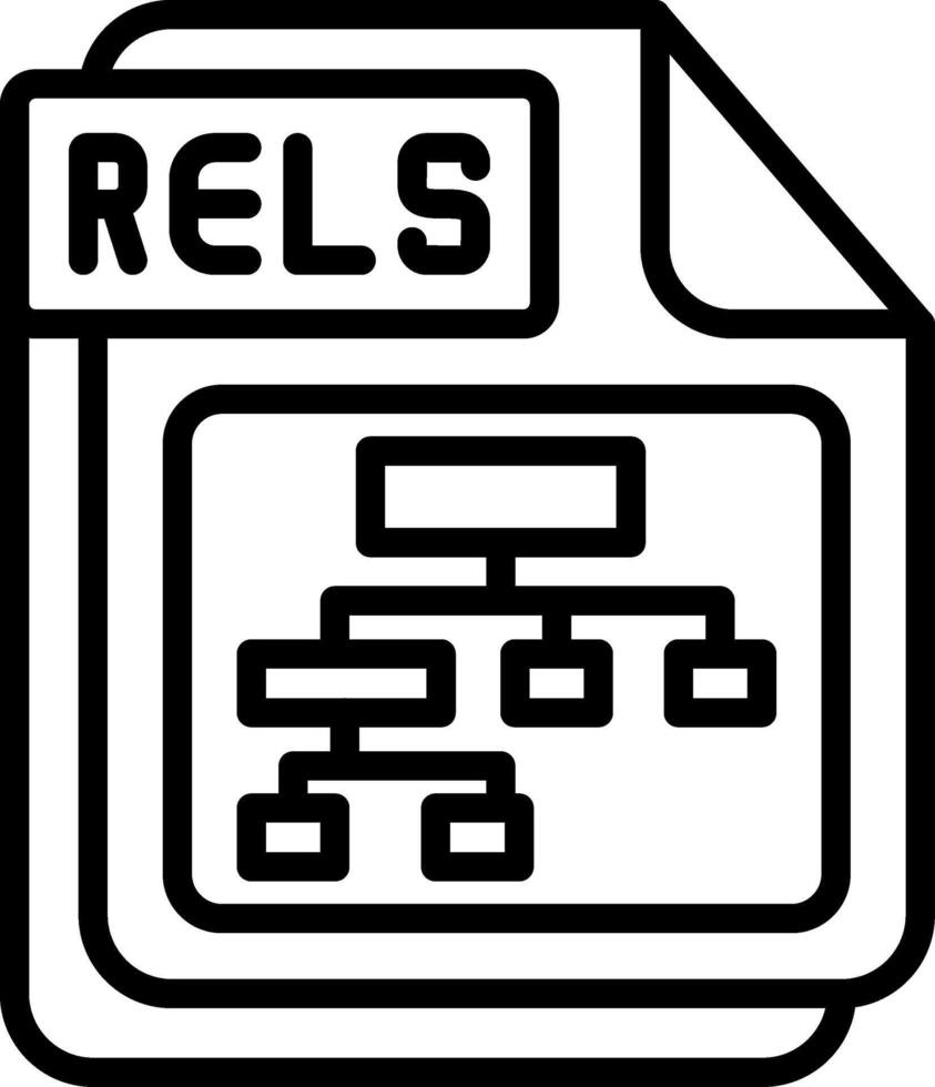 RELS Line Icon Design vector