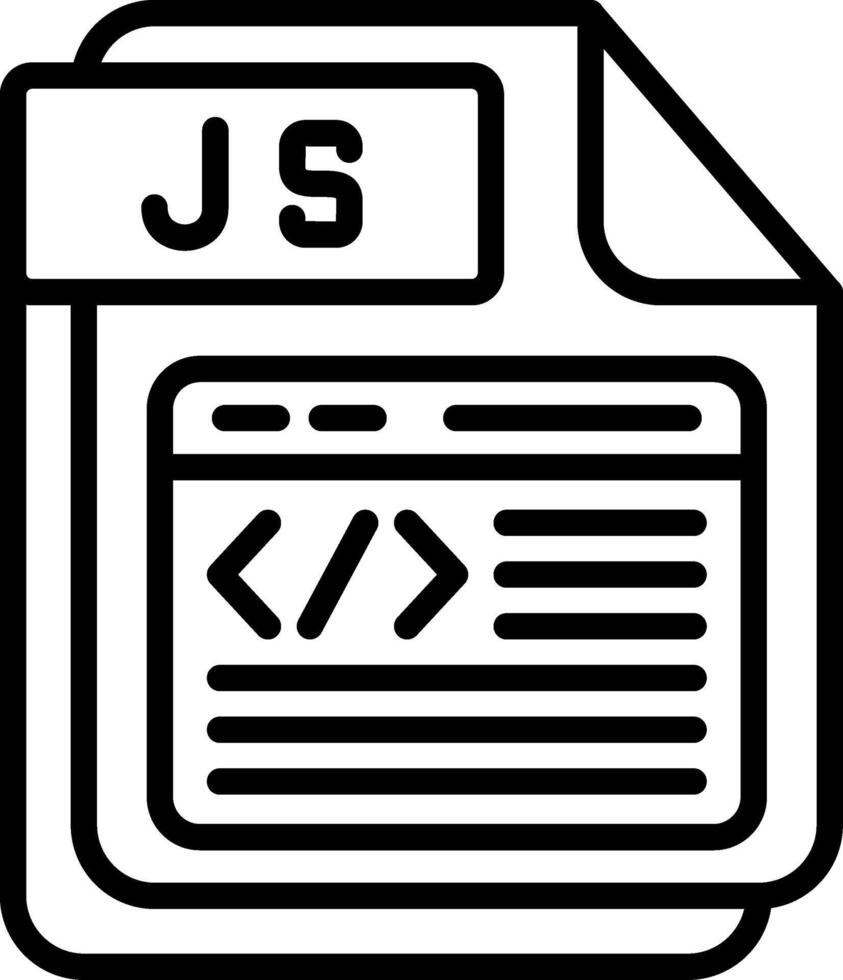 JS Line Icon Design vector