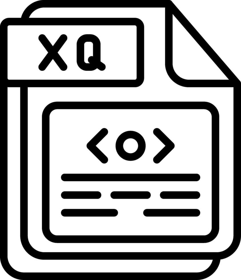 XQ Line Icon Design vector