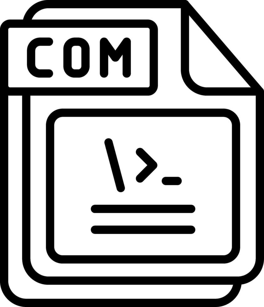 COM Line Icon Design vector