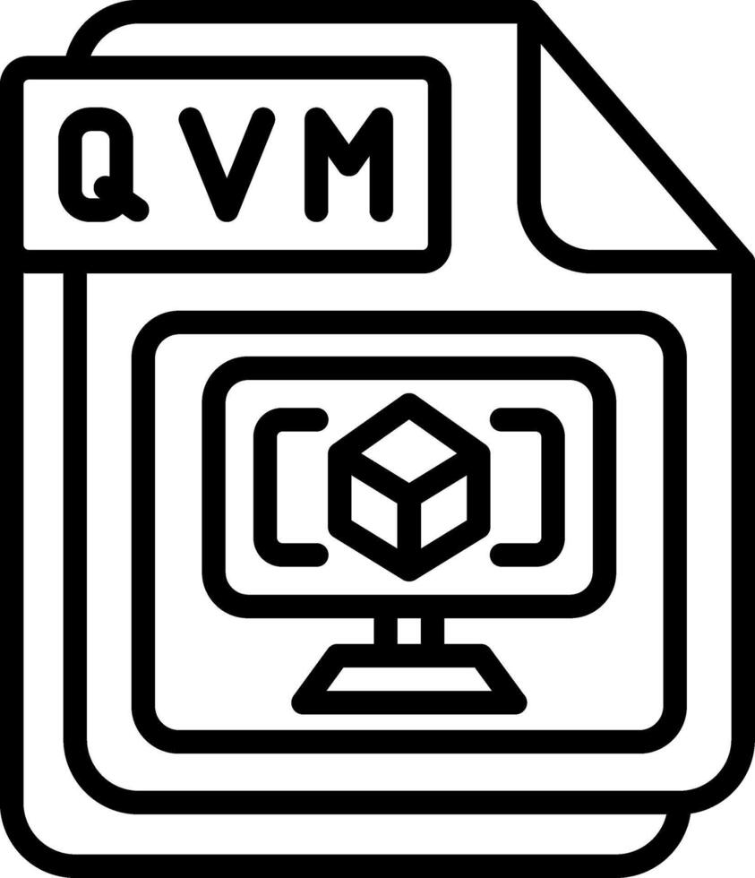 QVM Line Icon Design vector