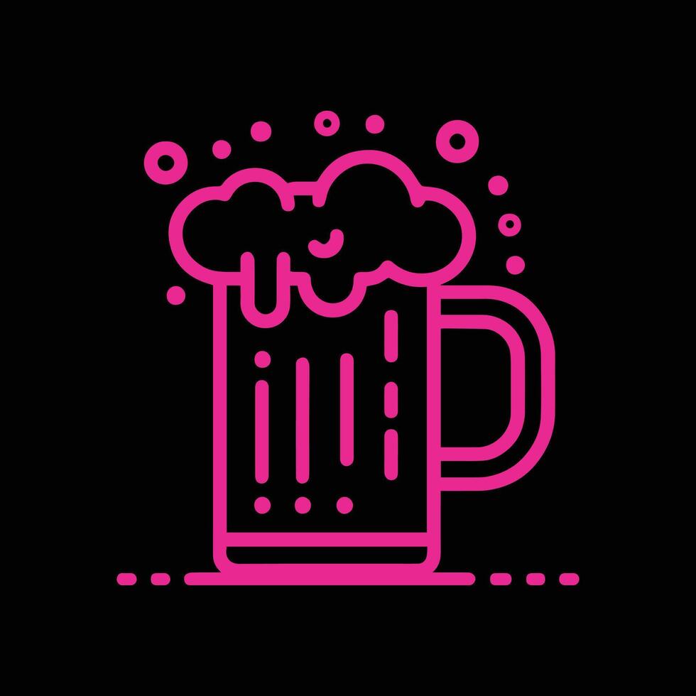 Vibrant Illustration of a Bavarian Beer Mug. vector