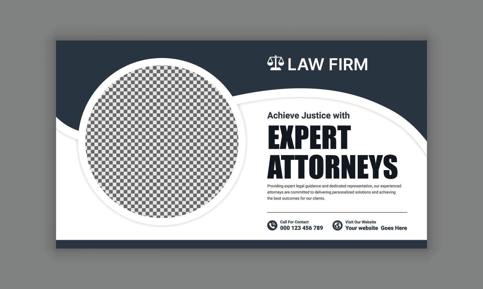 Law firm services social media post design or law consulting web banner template, and Instagram post or square flyer template vector