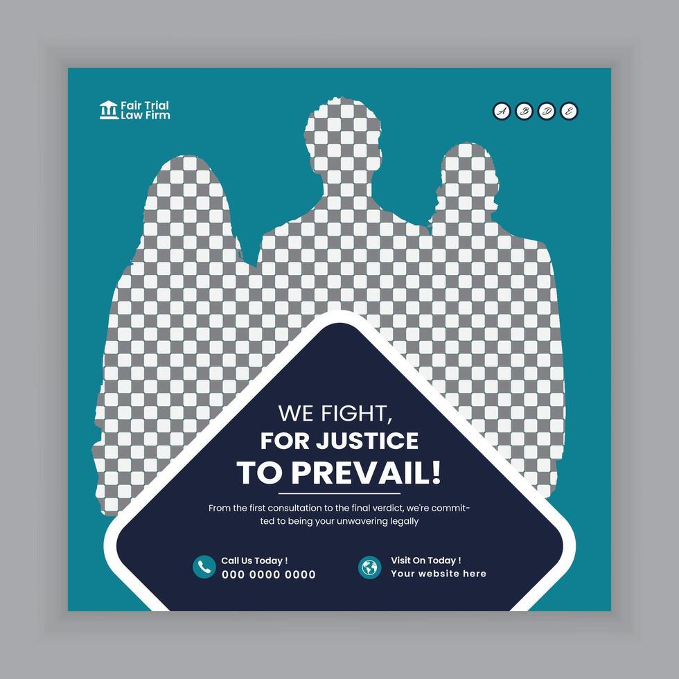 Law firm services Social media posts and law consulting square flyer or web banner template design., law consultation web banner. vector