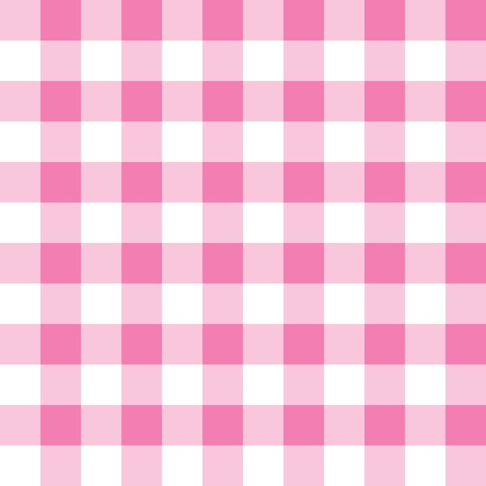 pink and white plaid for fabric vector