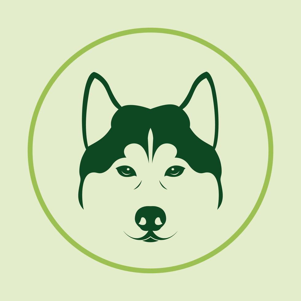 Siberian husky icon abstract background art illustration colorful design vector