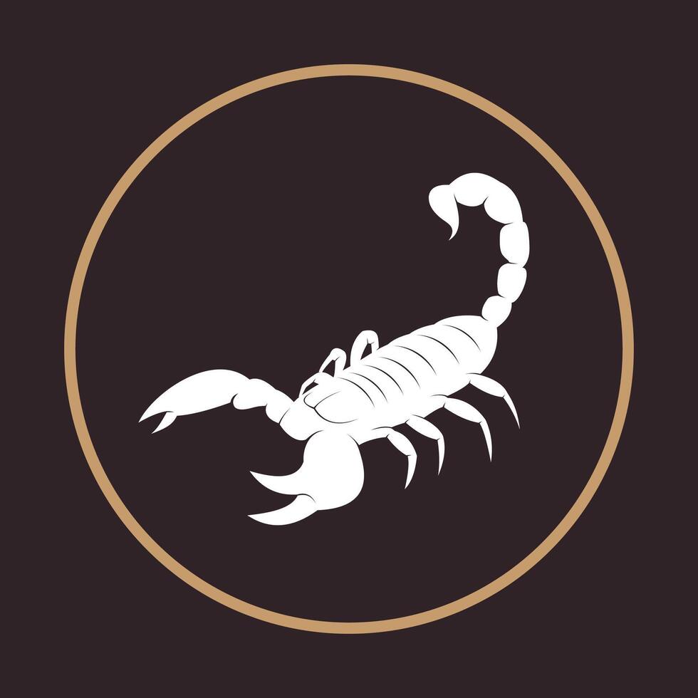 Scorpion trendy icon beautiful art illustration abstract background vector