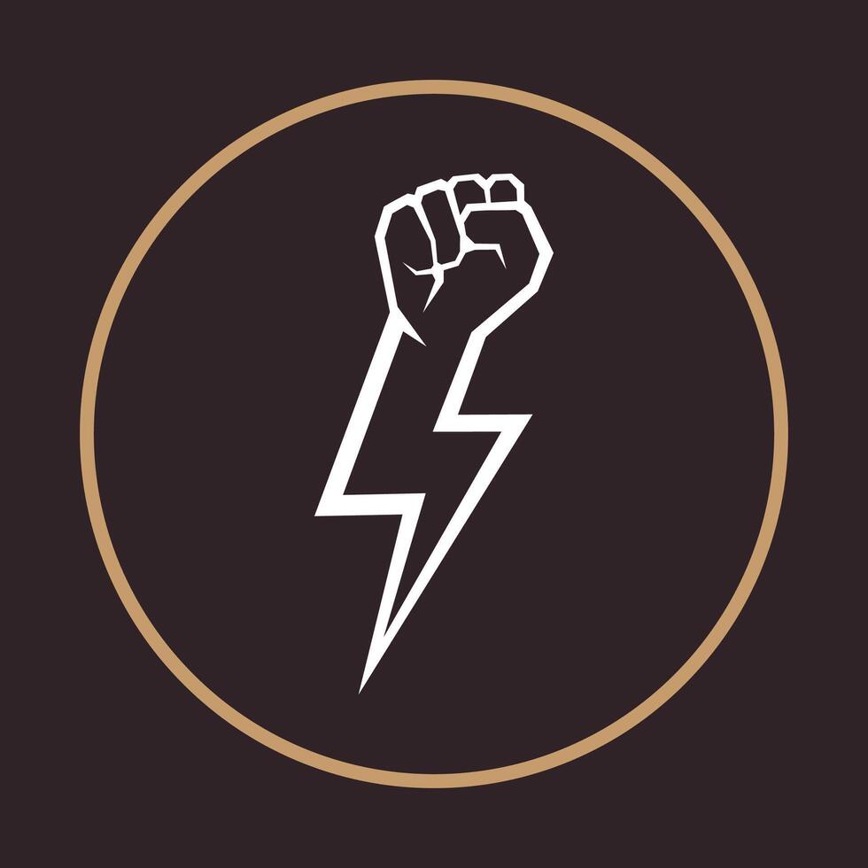 Hand power trend icon beautiful art illustration abstract background vector