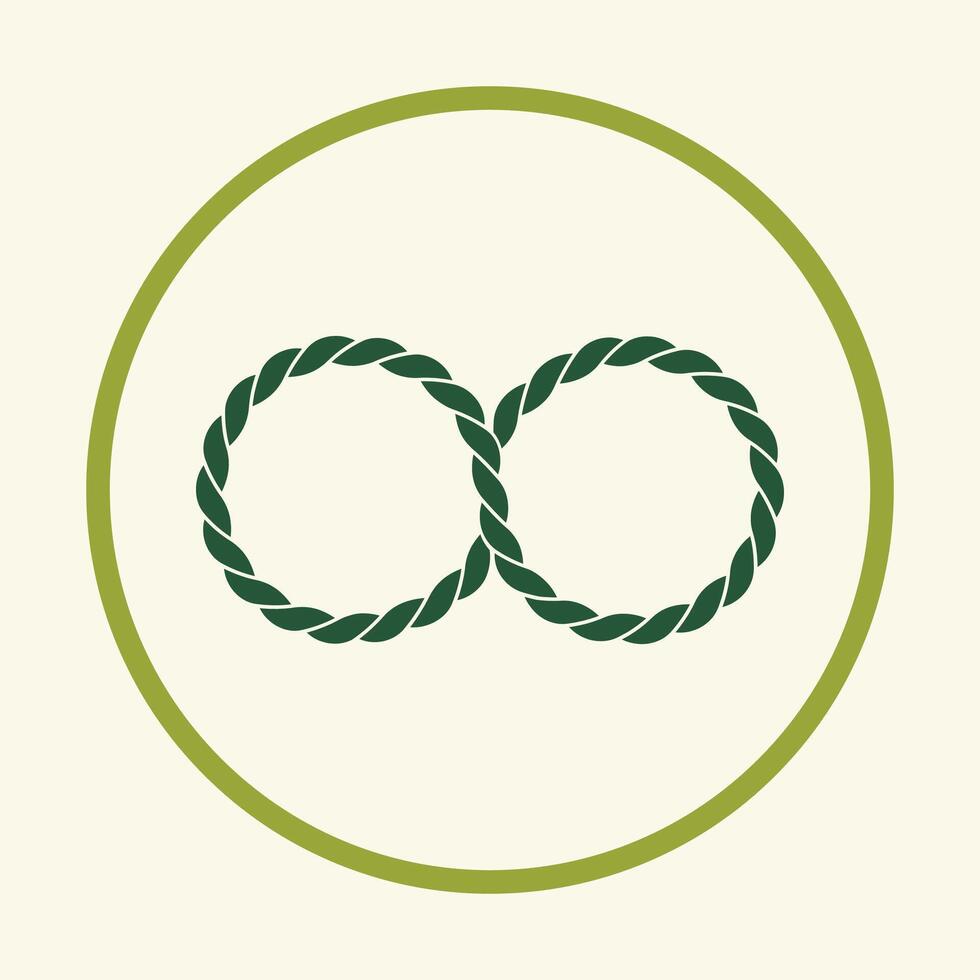 Round ropes trendy icon beautiful abstract art illustration colorful background vector