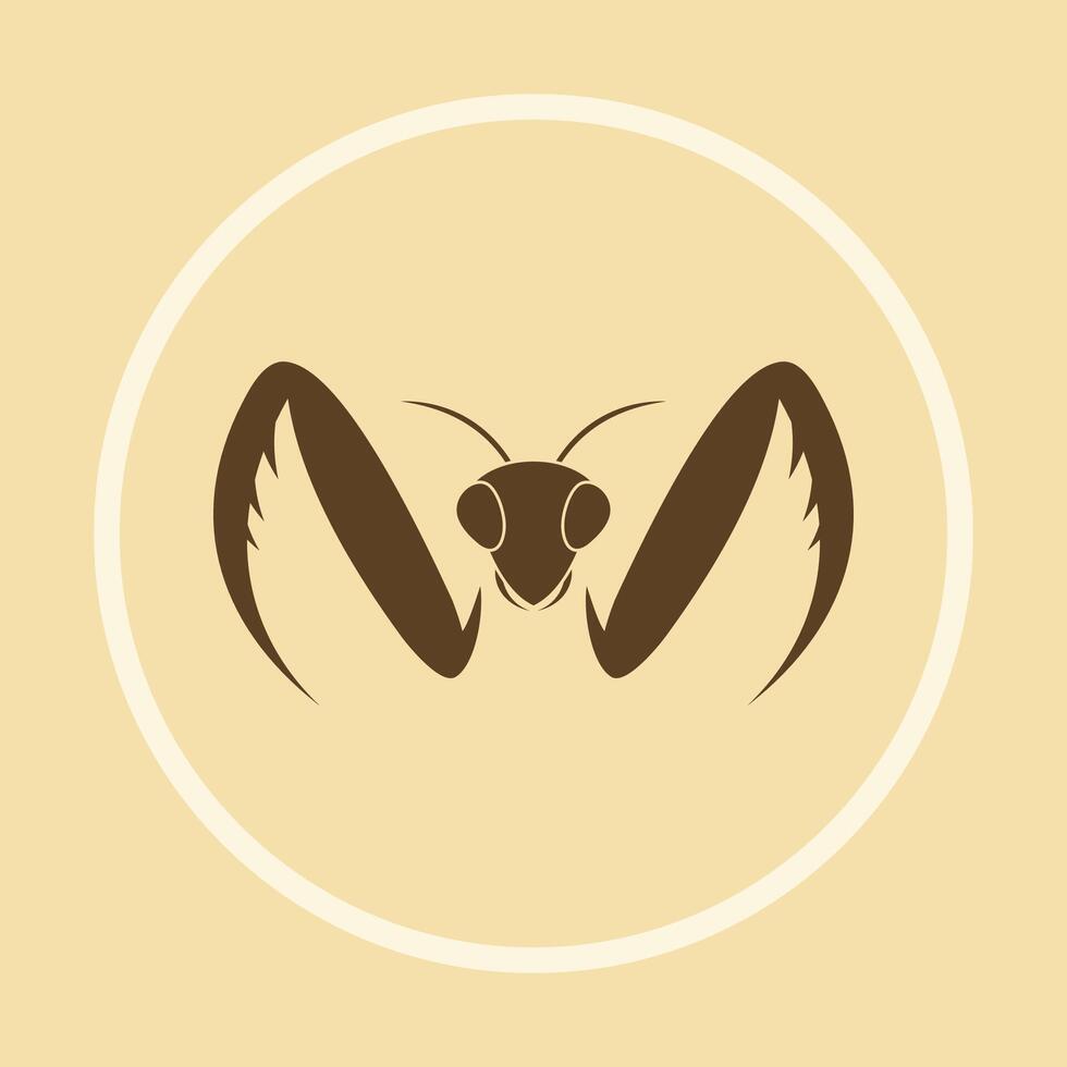 Mantis trendy logo beautiful abstract art illustration colorful background vector