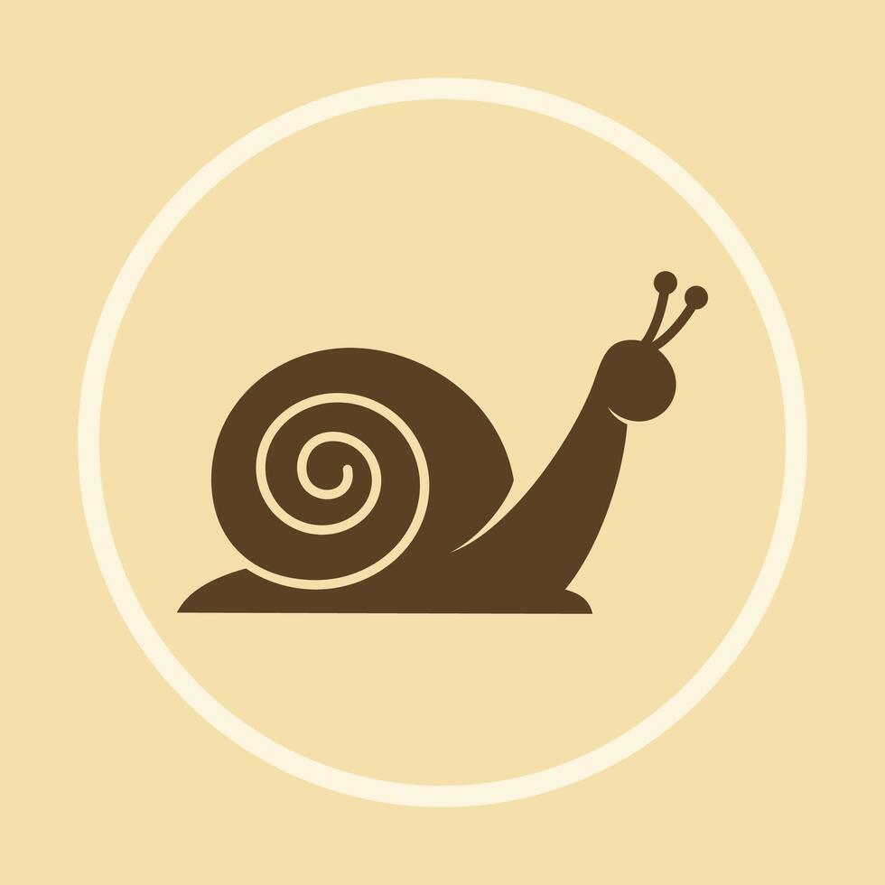 Snail trendy logo beautiful abstract art illustration colorful background vector