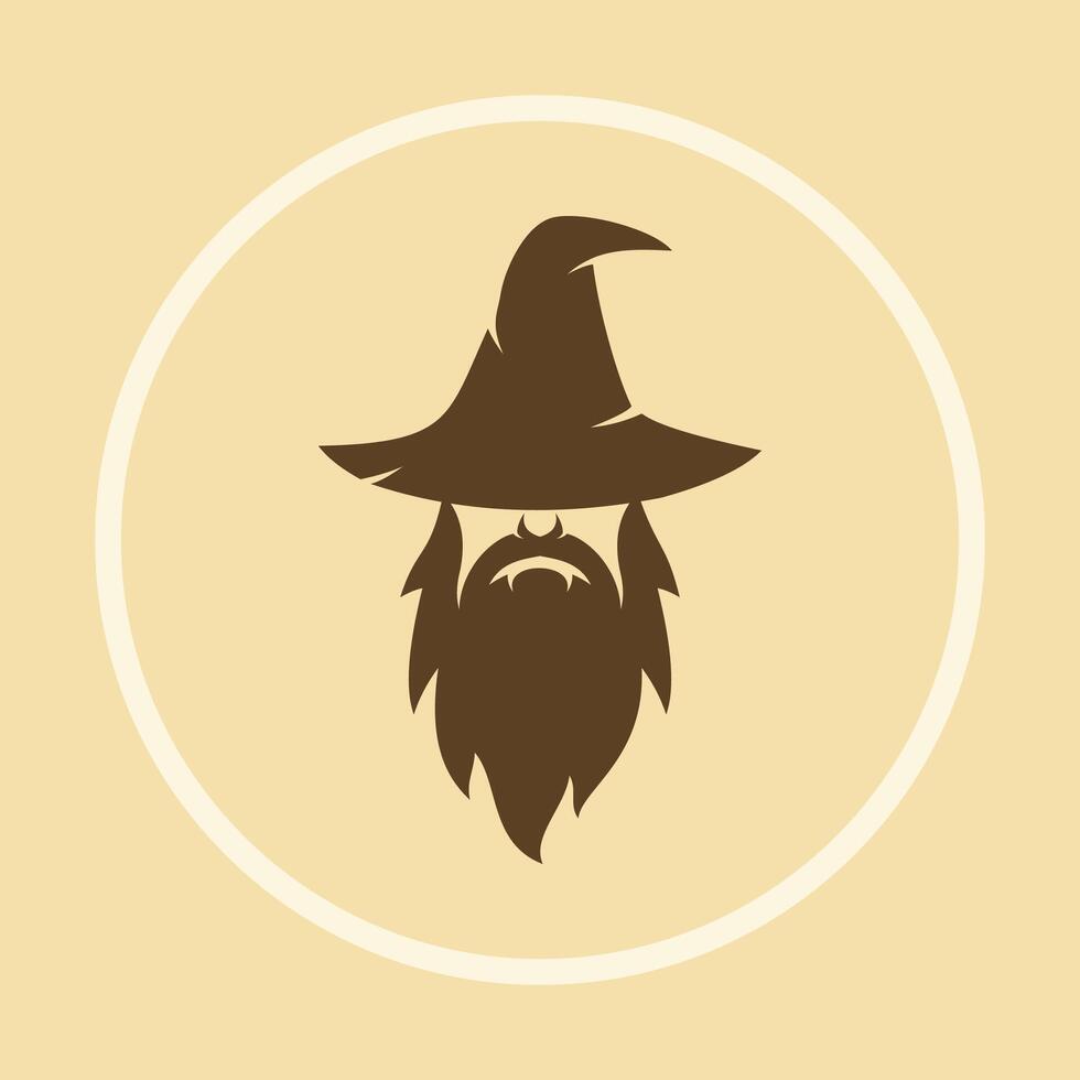 Wizard trendy logo beautiful abstract art illustration colorful background vector