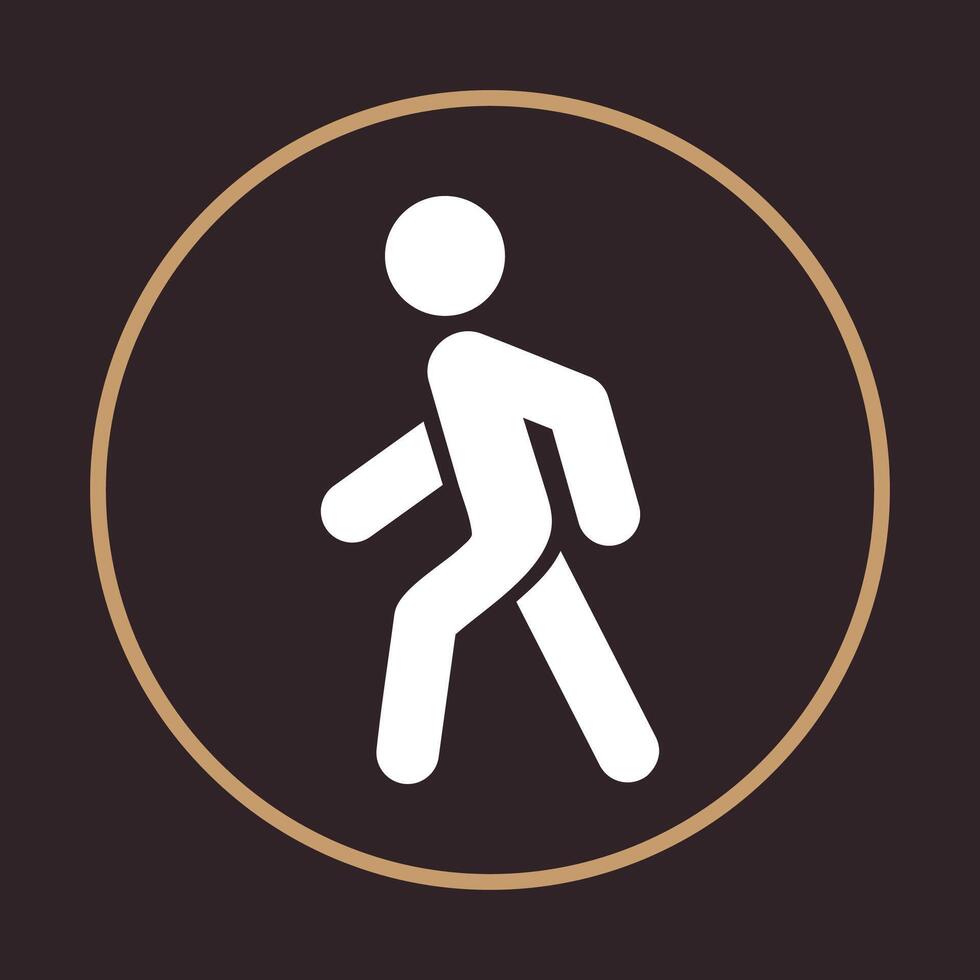 Walk trendy icon beautiful art illustration abstract background vector