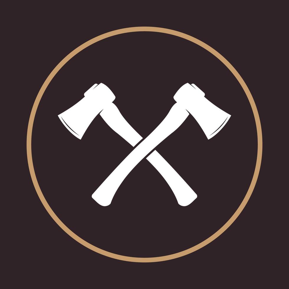 Cross axe trendy icon beautiful art illustration abstract background vector