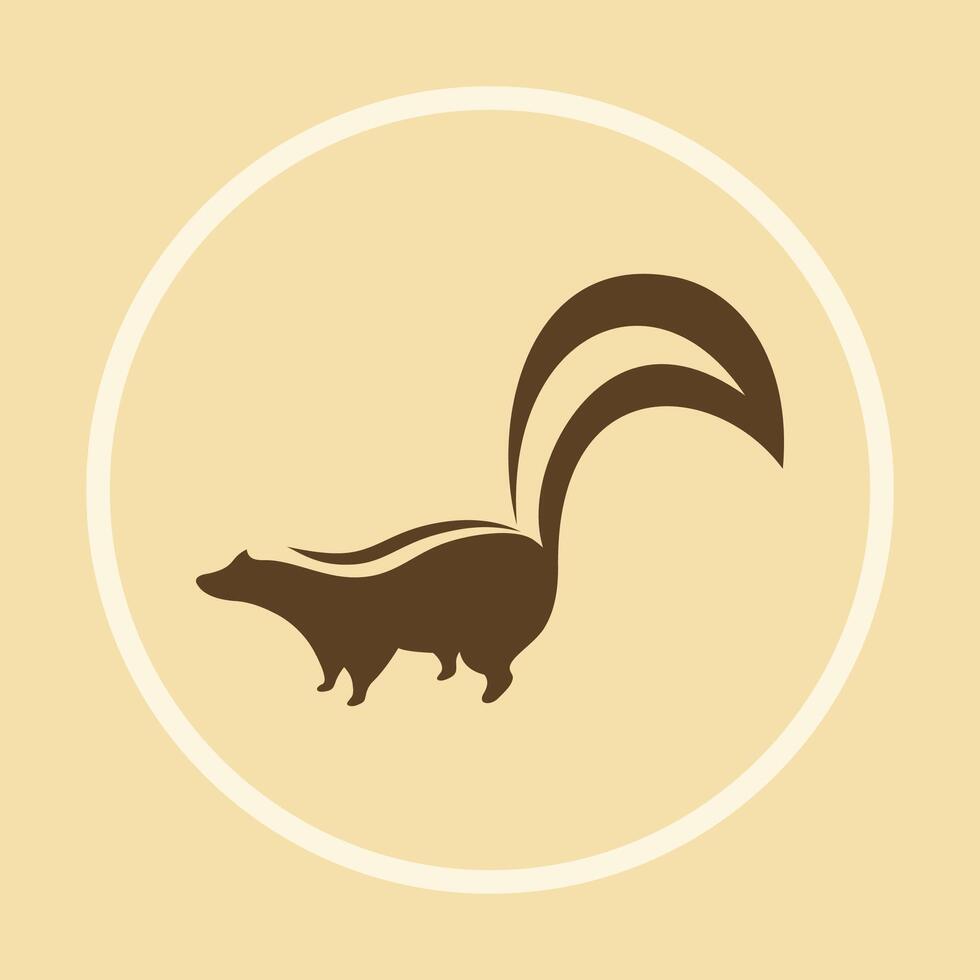 Skunk trendy logo beautiful abstract art illustration colorful background vector
