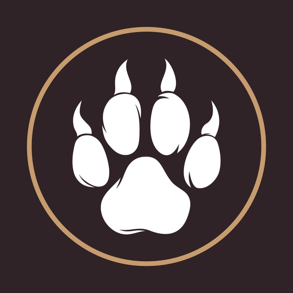 Paw trendy icon beautiful art illustration abstract background vector