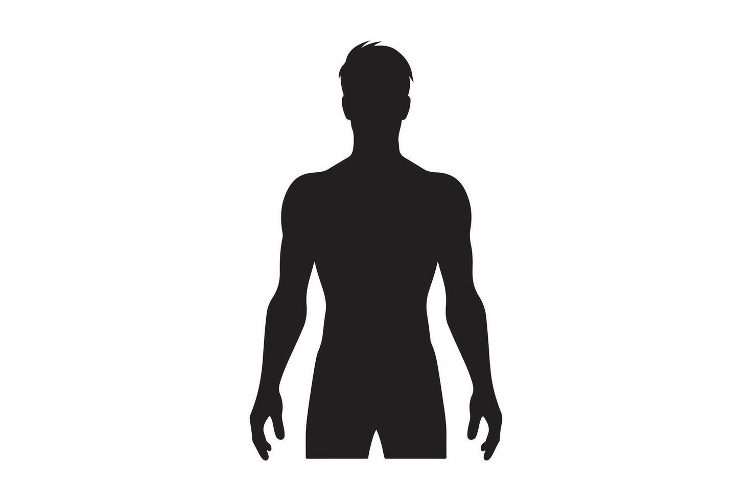 Man silhouette art illustration. vector