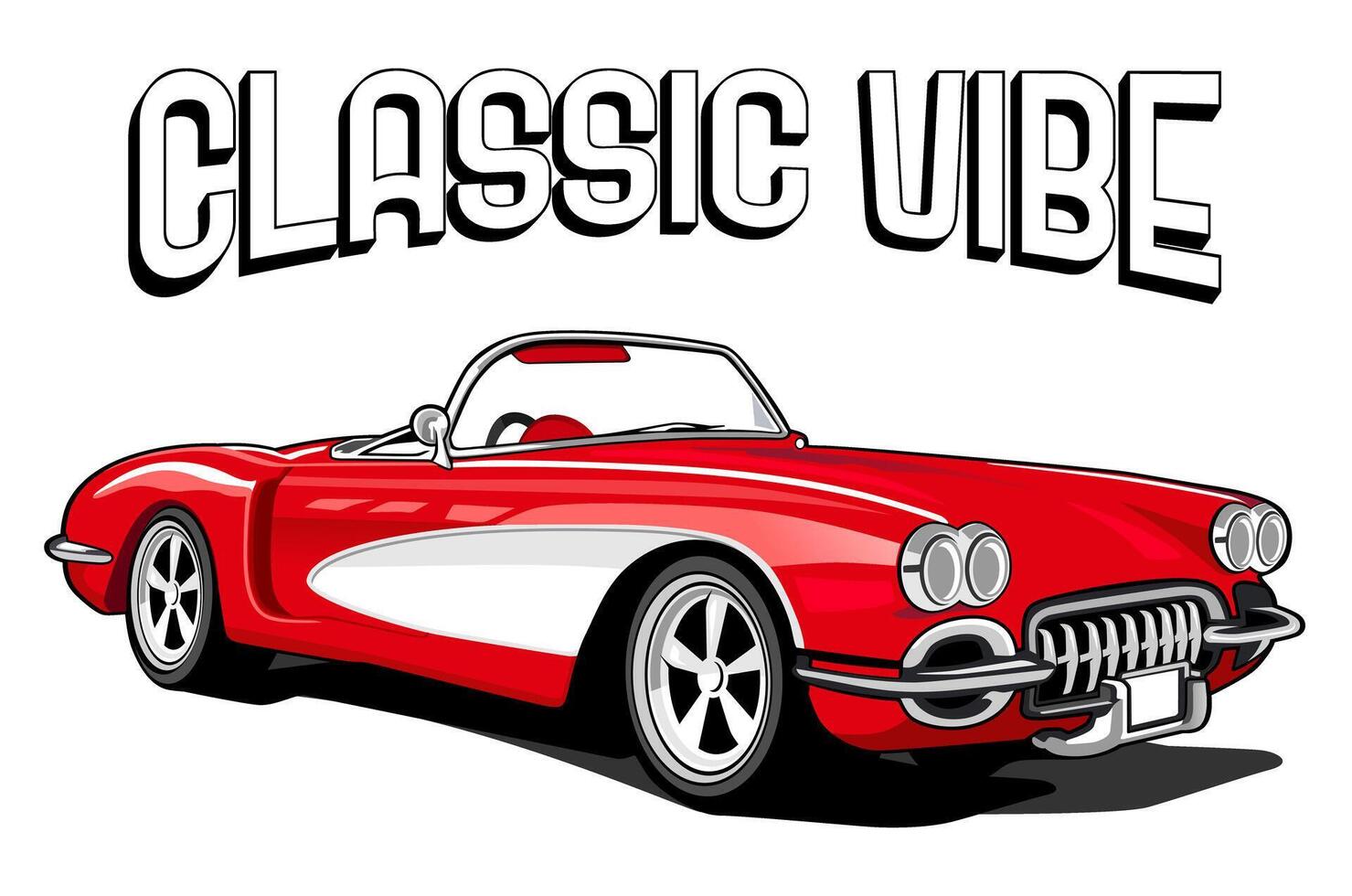 classic car show party logo design icon vector