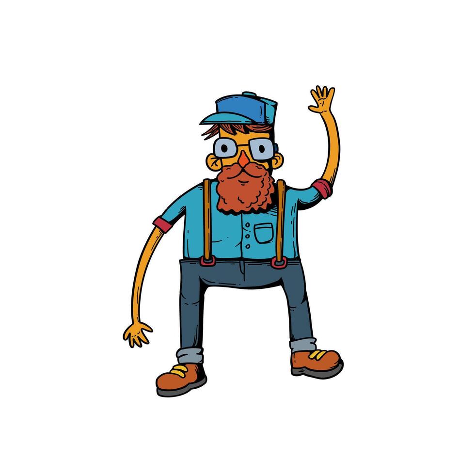 illustration graphic old people for design, template, mascot, character, etc vector