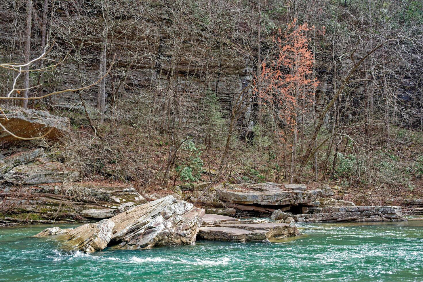 Bluff along the river photo