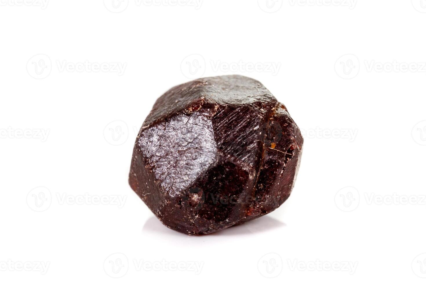 macro mineral stone Garnet, on a white background photo