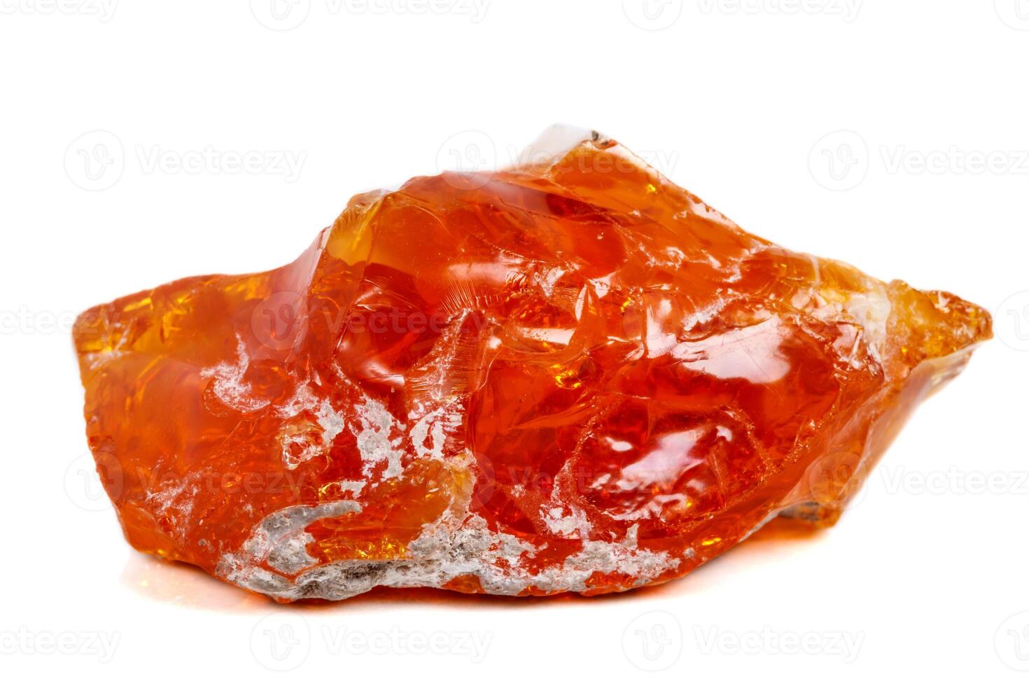 Macro mineral stone Opal on white background photo