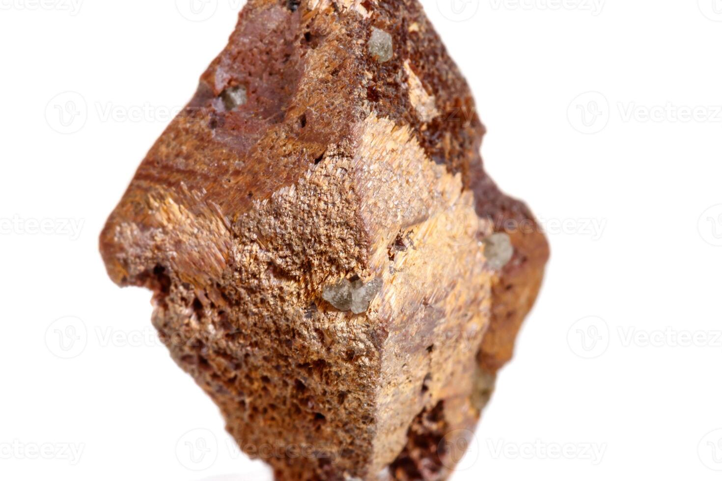 Macro Mineral Stone Anatase on white background photo