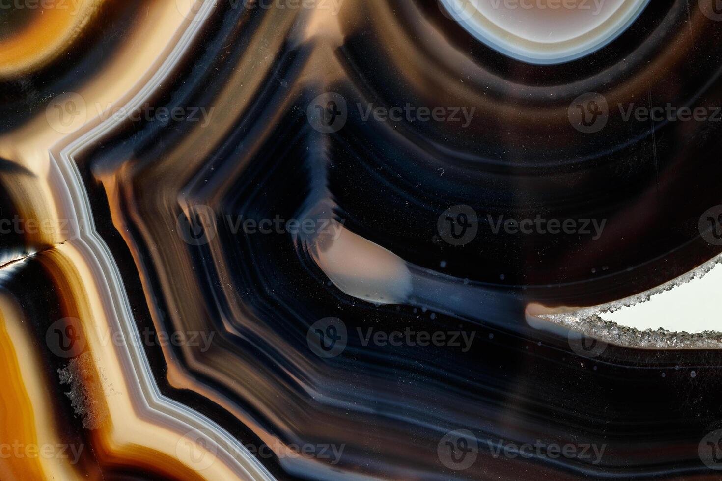 Macro stone Agate mineral on white background photo