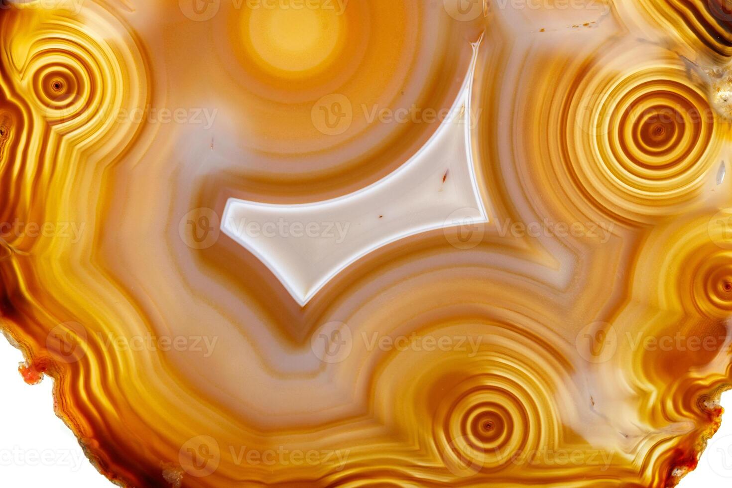 Macro stone Agate mineral on white background photo