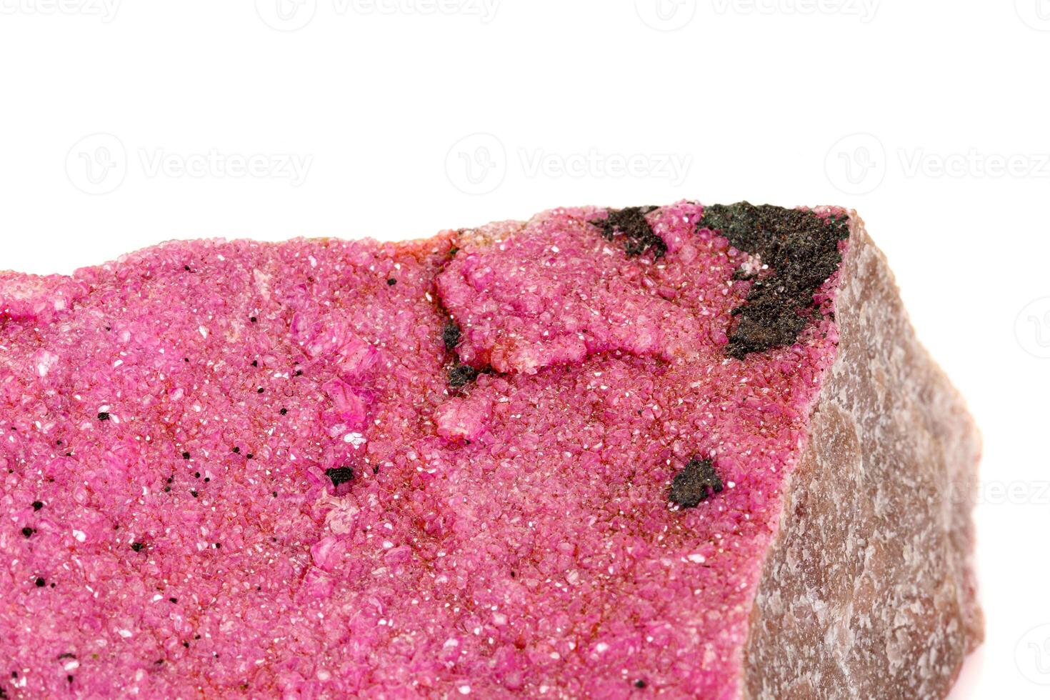 Macro stone Spherocobaltite mineral on white background photo