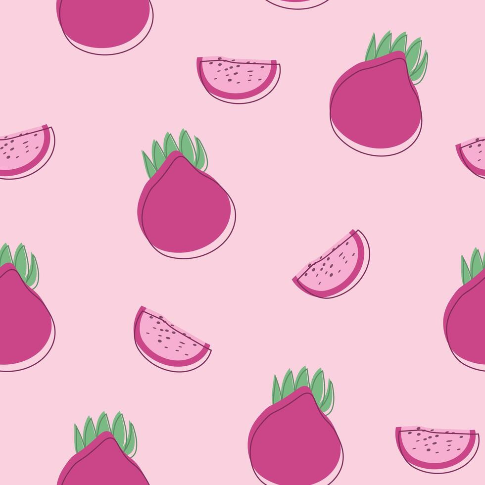 Seamless fruits pattern. Trendy hand drawn textures. Modern abstract design for fabric, paper, cover, interior decor and other users. vector
