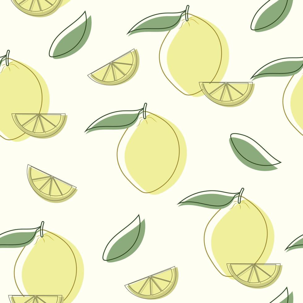 Seamless fruits pattern. Trendy hand drawn textures. Modern abstract design for fabric, paper, cover, interior decor and other users. vector