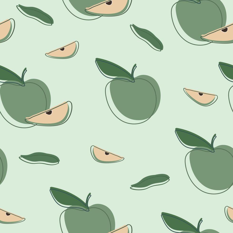Seamless fruits pattern. Trendy hand drawn textures. Modern abstract design for fabric, paper, cover, interior decor and other users. vector