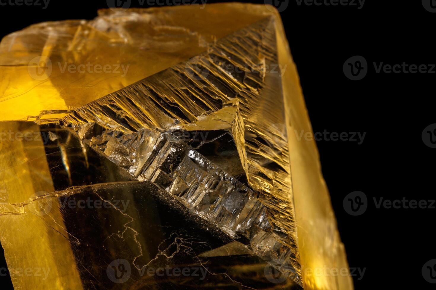Macro stone mineral Ulexite on a black background photo