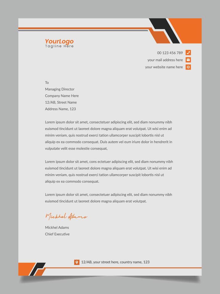 Letterhead Design Template vector