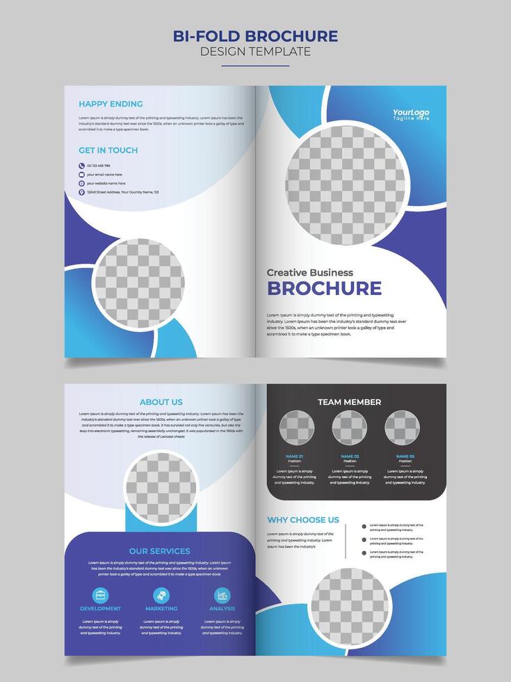 Bifold Brochure Template vector